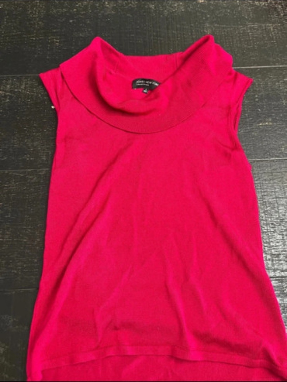 Jones New York Sleeveless Cowl Neck Sweater - Red